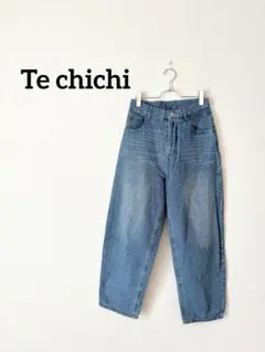 Te chichi テチチテラス デニム ワイドパンツ バレルパンツ M ブルーのサムネイル