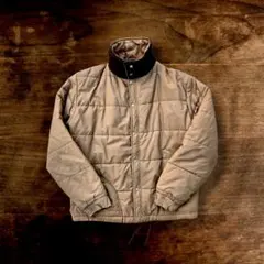 【希少】80s スタンドカラー 2トーン ダウンジャケット レトロ フード付き