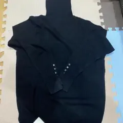 タートルネック ニット セーター 長袖 ブラック シンプル