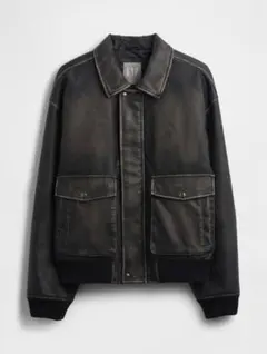 GAP ヴィーガンレザー ボンバージャケット XL ブラック 完売 人気