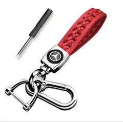 メルセデスベンツ　キーホルダー　おしゃれ　赤