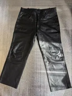 BIGLIDUE ホースハイド レザーパンツ 馬革 本革 44 黒 - メルカリ