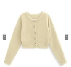 ラメシャギーニットカーディガン[mh30] イエロー