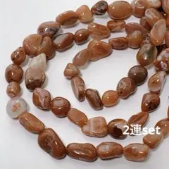 bk173/SALE！天然石◇サザンレッドカーネリアン　タンブル　2連
