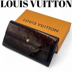 【美品】ルイヴィトン ポルトフォイユサラ 2つ折り長財布 ヴェルニ TH2007