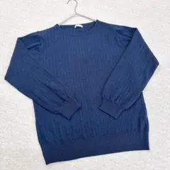 シネマクラブ　長袖ニットセーター　Mサイズ　ネイビー