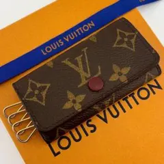 極美品 ルイヴィトン ミュルティクレ4 フューシャ キーケース 4連 モノグラム