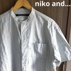 【可愛い◎】niko and... スタンドカラープルオーバー風ボックスシャツ