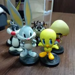 希少⭐️Looney Tunes フィギュア ストロー キャンドルセット 新品 未開封】希少 レトロ Looney Tunes フィギュア 全種類セット
