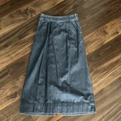 デニムロングスカート バックスリット
