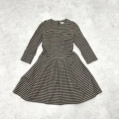 k1619 GAP ボーダーワンピース ミニスカート 7分袖 チュニック 2のサムネイル