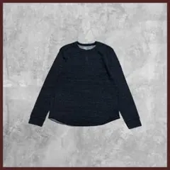 US古着 BKE サーマル ロンT 長袖 ヘンリーネック グレー系 Lサイズ