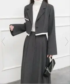 入学式 卒業式 ショート丈 フレアスカート ジャケット フォーマルスーツ