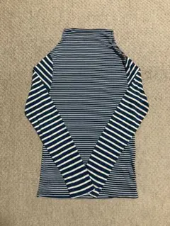 ✨CUBE SHUGARブルー系ストライプ ハイネック 長袖 トップス✨