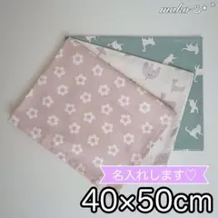 フルレット　ピンク　バード　ネコ　猫　ランチョンマット　40×50 3枚セット