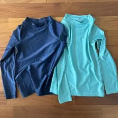 長袖ラッシュガード 2枚セット ネイビー・ライトブルー