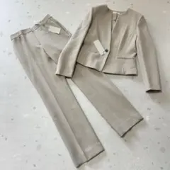 タグ付き　EPOCA エポカ　ノーカラー　セットアップ　アイボリー　40と42