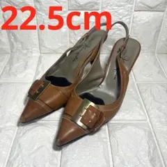 【GINZA Kanematsu】パンプス ヒール ブラウン 22.5cm 相当
