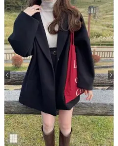 GRL グレイル ルーズテーラードコート[ze585] ブラック フリー