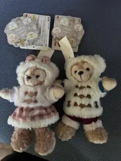 ウィンターホリデー　ぬいぐるみバッジ　ダッフィー シェリーメイ ステラルー