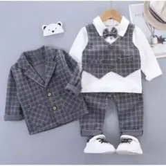 【３点セット】新品 ジャケット スーツ フォーマル 男の子 シャツ 上下セット
