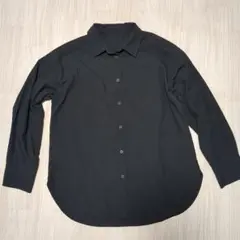 GU ブラック 長袖シャツ レギュラーカラー M