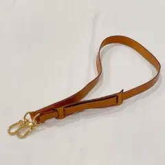 ルイヴィトンキャメル レザー ショルダーストラップ ゴールド金具　ひび割れあり ルイヴィトンキャメル レザー ショルダーストラップ ゴールド金具