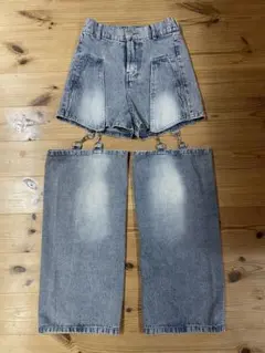 ANAP GIRL デニム　2WAY ショートパンツ ロングパンツ