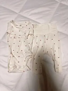 H&M ハート柄ロンパースとレギンスセット 0-1M