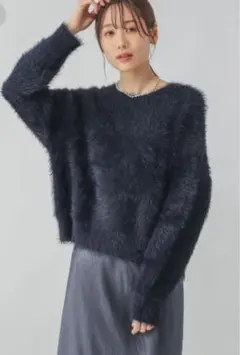 シャギークルーネックプルオーバー　Ｍ