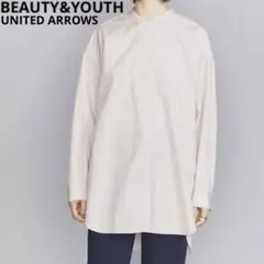 【BEAUTY&YOUTH】 コットンタイプライターワイド スキッパーシャツ