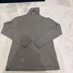 無印良品　起毛フライス編みタートルネック長袖Tシャツ　レディース　L