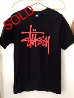 美品！ステューシーstussy黒✖️オレンジロゴサイズS