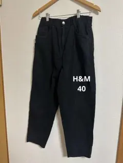 H&M 40 ブラック　デニムパンツ