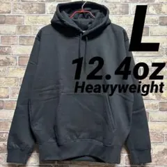 12.4oz ヘビーウェイトパーカー　無地　L　ブラック