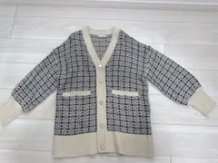 チェック柄ニットカーディガン Mサイズ