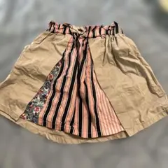 〔中古〕RAG MAG ストライプ花柄スカート 95cm