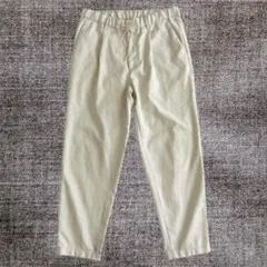 【レイジブルー】ドロスト　カジュアル　スラックスパンツ　オフホワイト　Lサイズ