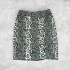 90s vintage総柄タイトスカート LOFTヴィンテージ　平成ファッション