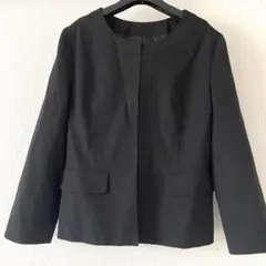 未使用　ノーカラー　ジャケット　長袖　ブラック