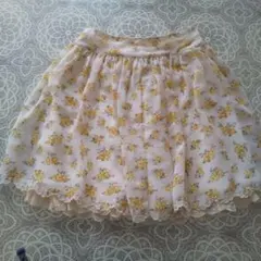 L'EST ROSE フラワープリント フレアスカート