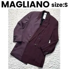【正規品】MAGLIANO パープル ボルドー ピークド ダブル ジャケットのサムネイル