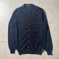 美品】 ZANONE アイスコットン カーディガン 48 ネイビー イタリア製