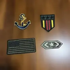 刺繍ワッペンセット（アンカー、国旗など）