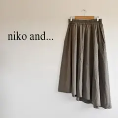 niko and... P/Nシャカアシンメトリースカート　ナイロンスカート