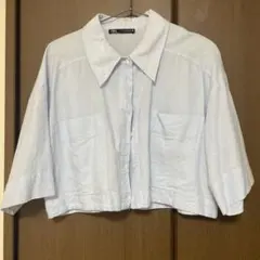 ZARA クロップド丈　シャツ