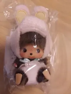 あにまるベビチッチ　SS顔でかキーチェーン　うさぎ　ピンク