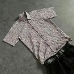 BELVET Cropped Checkered Shirt ピンク Lサイズ - メルカリ