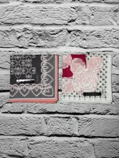 美品　イヴサンローラン　ハンカチ2枚セット　ｗ1526-0122-③-④