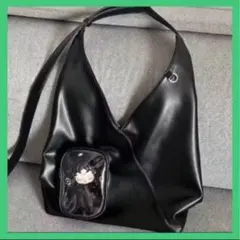 バッグ ショルダーバッグ トートバッグ ぬい活 推し活 痛バッグ ブラック 韓国